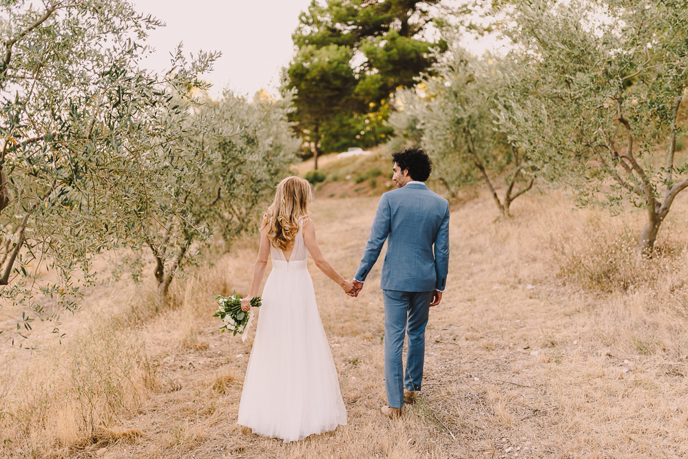 walking in the olive grove in france Abbaye de Senanque Olive Grove Elopement
